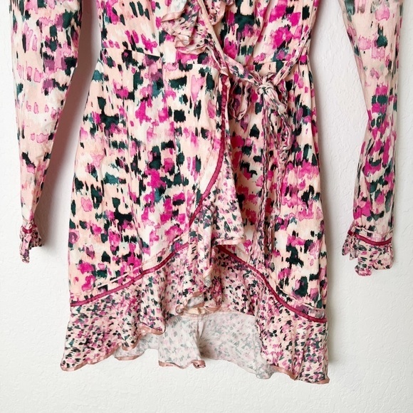 Rococo Sand MIMI Pastel Ruffled Wrap Mini Dress - Picture 5 of 8